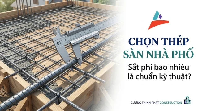 Sắt Đổ Sàn Phi Bao Nhiêu? Cách Chọn Thép Sàn Nhà Phố Chuẩn Kỹ Thuật