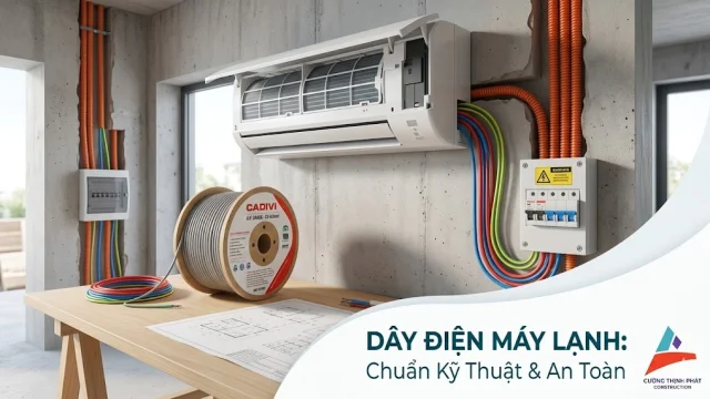 Cách Chọn Dây Điện Máy Lạnh Cho Nhà Mới Xây: Tiêu Chuẩn Kỹ Thuật An Toàn