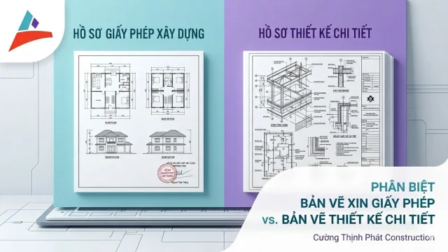 Phân biệt bản vẽ xin giấy phép xây dựng và bản vẽ thiết kế chi tiết