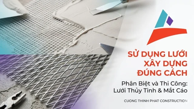 Tìm hiểu về lưới thủy tinh và lưới mắt cáo trong xây dựng: Công dụng và kỹ thuật thi công