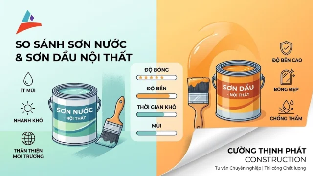 So sánh sơn nước và sơn dầu nội thất: Nên dùng loại nào trong nhà ở dân dụng?