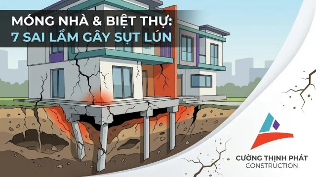 7 Sai Lầm Khi Làm Móng Nhà Phố Và Biệt Thự Gây Sụt Lún Nghiêm Trọng