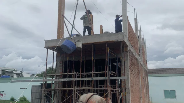 Tiến độ #1 công trình nhà phố 3 tầng tại Tân Bình Dĩ An Bình Dương