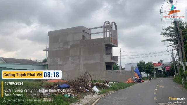 Tiến độ #3 công trình nhà phố 3 tầng tại Tân Bình Dĩ An Bình Dương