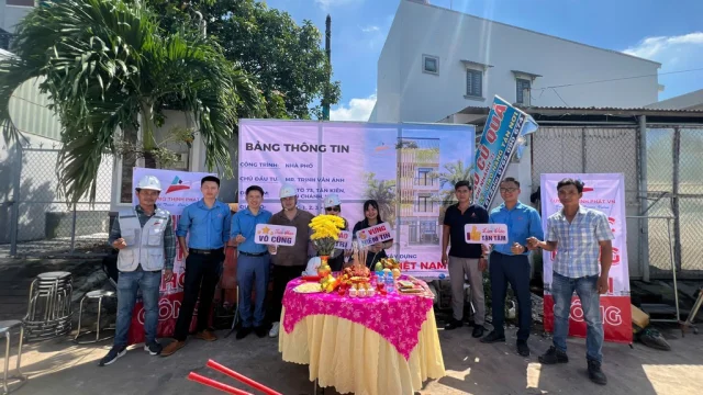 Khởi công xây dựng nhà phố tại Bình Chánh Tp Hồ Chí Minh