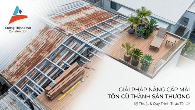 Giải Pháp Nâng Cấp Mái Tôn Cũ Thành Sân Thượng: Kỹ Thuật Và Quy Trình Thực Tế