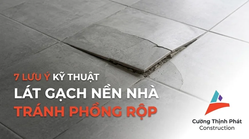 7 Lưu Ý Kỹ Thuật Khi Lát Gạch Nền Nhà Để Tránh Phồng Rộp