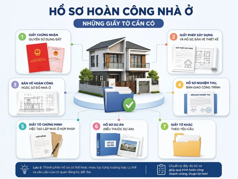 Hoàn công nhà là gì? Thủ tục, hồ sơ và chi phí mới nhất tại TP Hồ Chí Minh