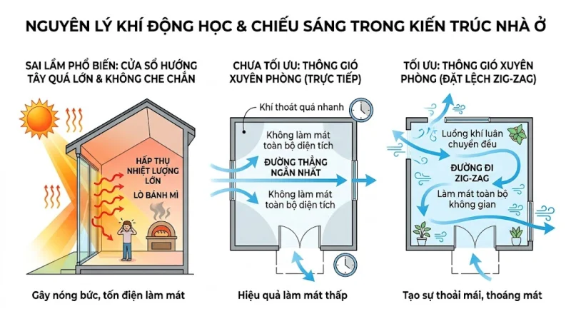 Kinh Nghiệm Bố Trí Cửa Sổ Lấy Sáng Và Thông Gió Tự Nhiên Hiệu Quả Cho Nhà Ở