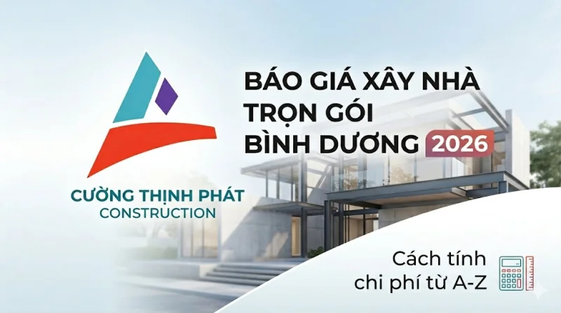 Báo giá xây nhà trọn gói Bình Dương 2026: Cách tính chi phí từ A-Z