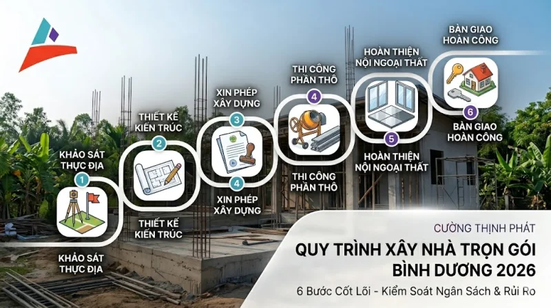 Quy Trình Xây Nhà Trọn Gói Tại Bình Dương - Update 2026