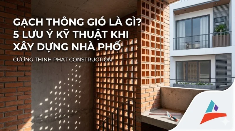 Gạch Thông Gió Là Gì? 5 Lưu Ý Kỹ Thuật Khi Xây Dựng Nhà Phố