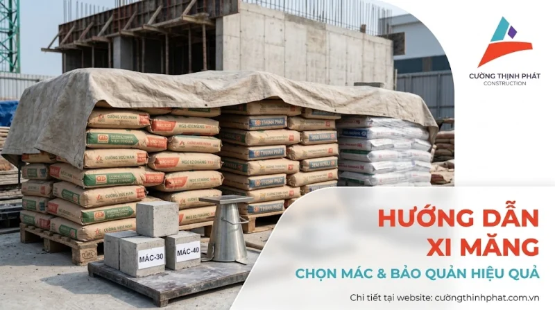 Hướng dẫn sử dụng xi măng đúng kỹ thuật: Cách chọn mác và bảo quản hiệu quả
