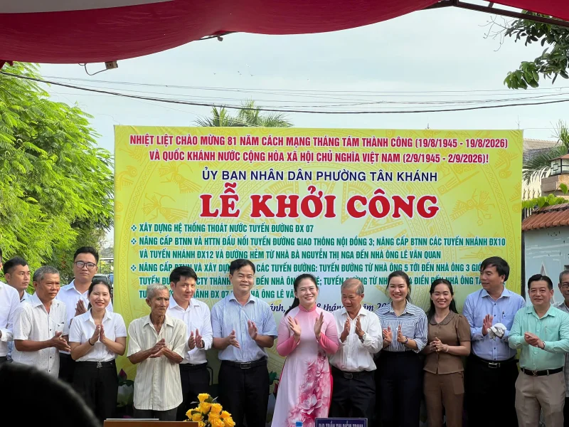 Khởi Công Dự Án Nâng Cấp Hạ Tầng Giao Thông Tại Phường Tân Khánh