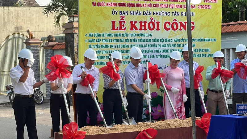 Khởi Công Dự Án Nâng Cấp Hạ Tầng Giao Thông Tại Phường Tân Khánh