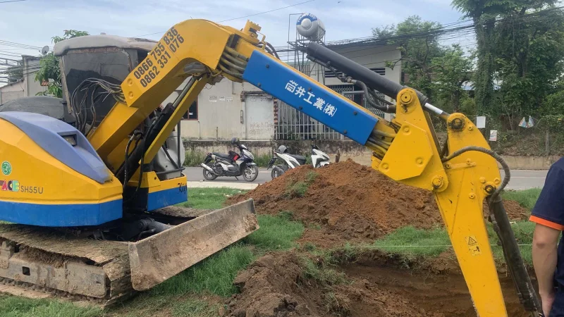 Động thổ khởi công và làm móng công trình nhà phố 3 tầng tại Tân Bình Dĩ An Bình Dương