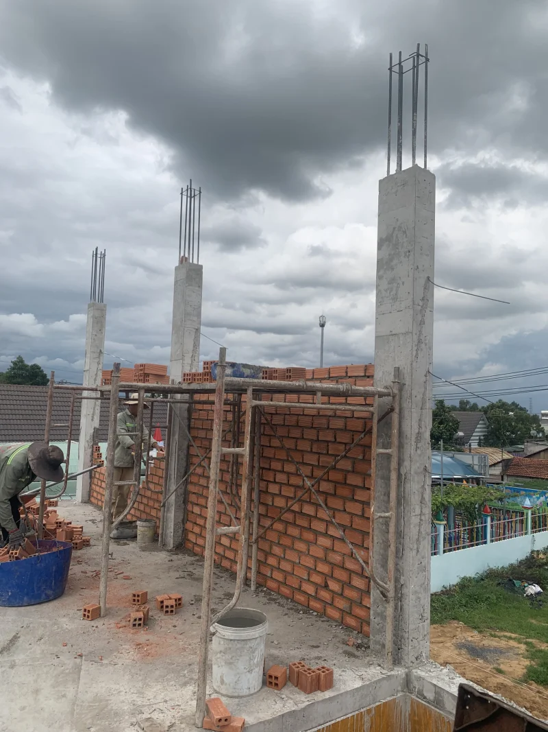 Tiến độ #1 công trình nhà phố 3 tầng tại Tân Bình Dĩ An Bình Dương