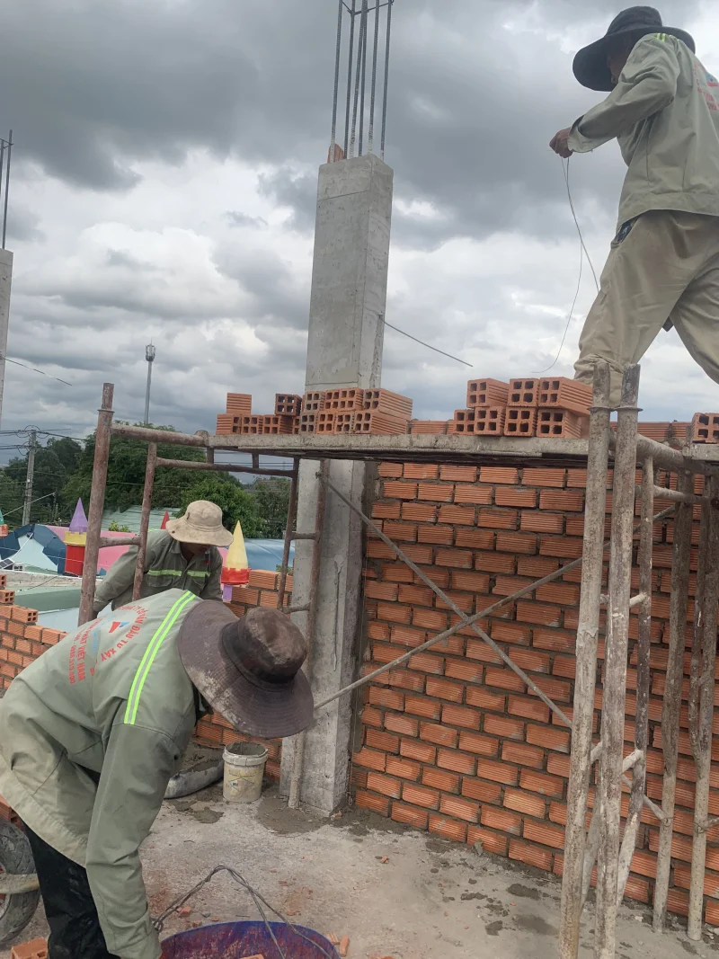 Tiến độ #1 công trình nhà phố 3 tầng tại Tân Bình Dĩ An Bình Dương