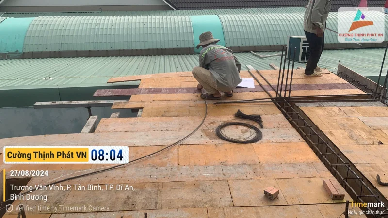 Tiến độ #2 công trình nhà phố 3 tầng tại Tân Bình Dĩ An Bình Dương