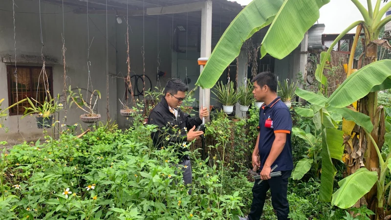 Cắm mốc định vị nhà xưởng khung thép mái tôn tại Phú Giáo Bình Dương