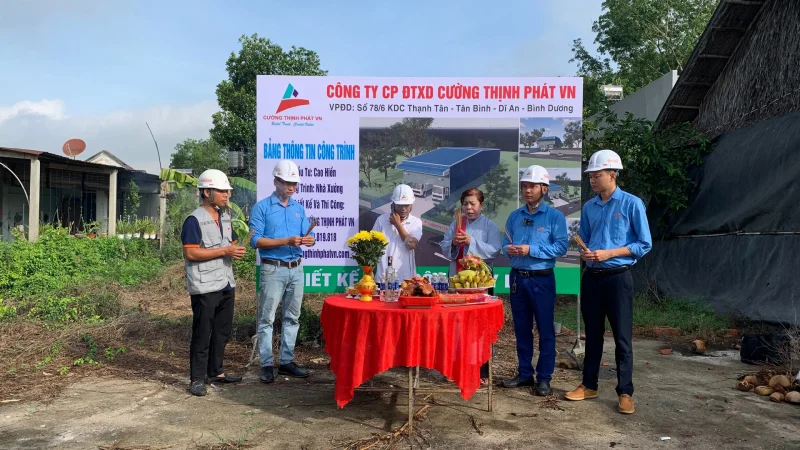 Động thổ xây dựng nhà xưởng tại Phú Giáo năm 2024