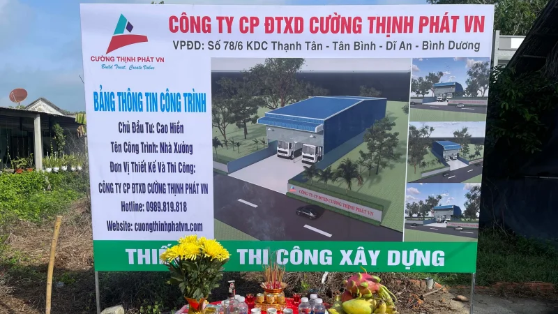 Động thổ xây dựng nhà xưởng tại Phú Giáo năm 2024