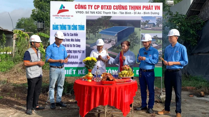 Động thổ xây dựng nhà xưởng tại Phú Giáo năm 2024