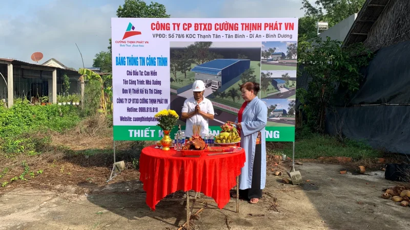 Động thổ xây dựng nhà xưởng tại Phú Giáo năm 2024