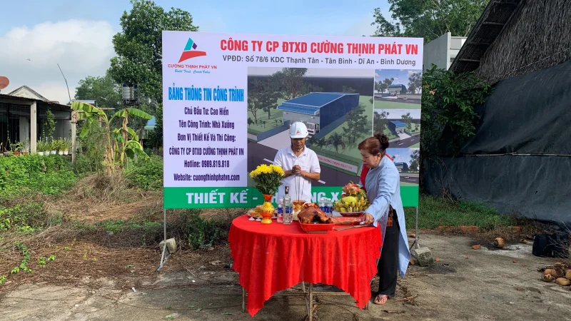 Động thổ xây dựng nhà xưởng tại Phú Giáo năm 2024