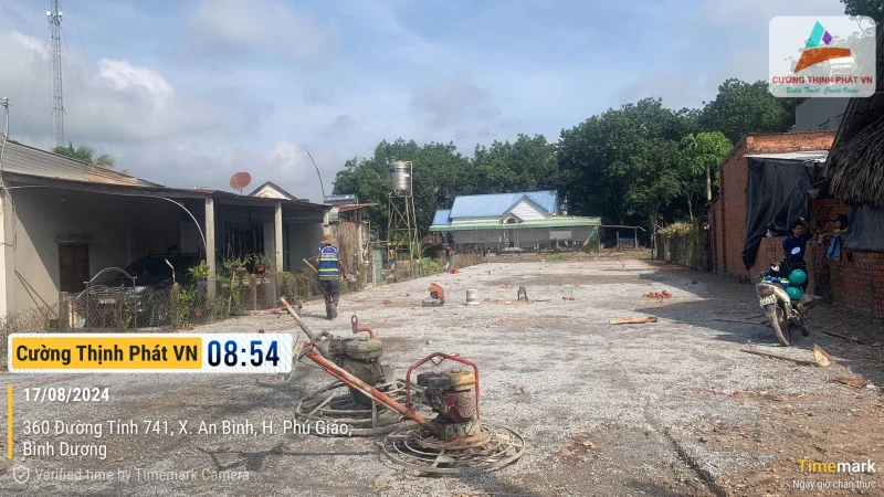 Thi công móng nhà xưởng khung thép mái tôn tại Phú Giáo Bình Dương