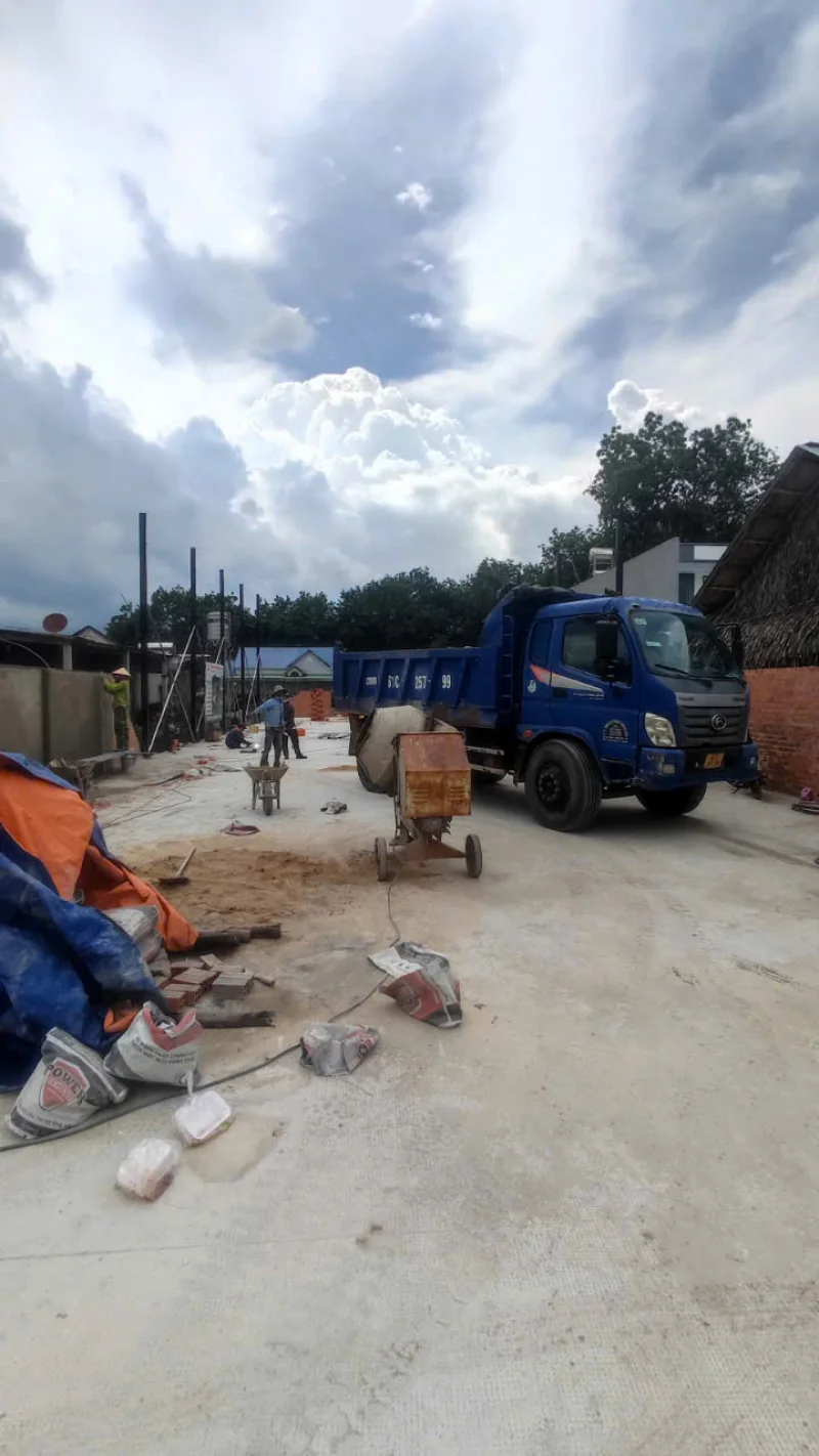 Tiến độ thi công nhà xưởng khung thép mái tôn tại Phú Giáo Bình Dương