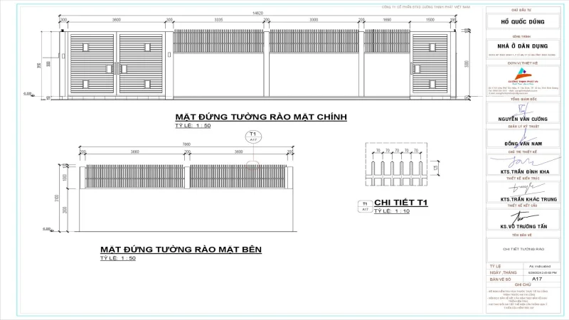 Hồ sơ xây dựng nhà phố 2 tầng tại Dĩ An Bình Dương