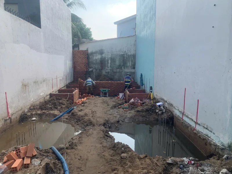 Ép cọc móng công trình nhà phố tại Bình Chánh Tp Hồ Chí Minh