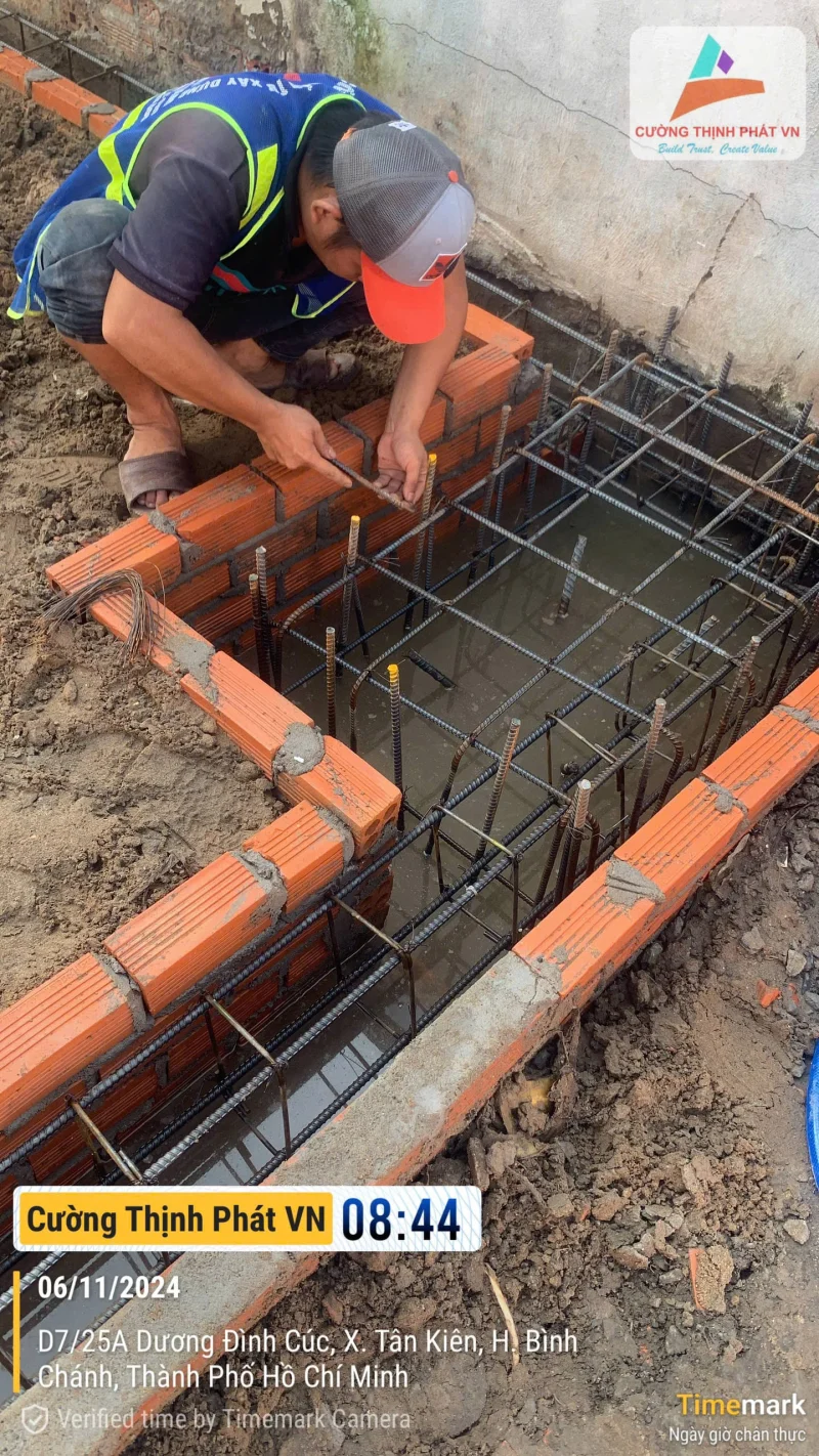 Ép cọc móng công trình nhà phố tại Bình Chánh Tp Hồ Chí Minh
