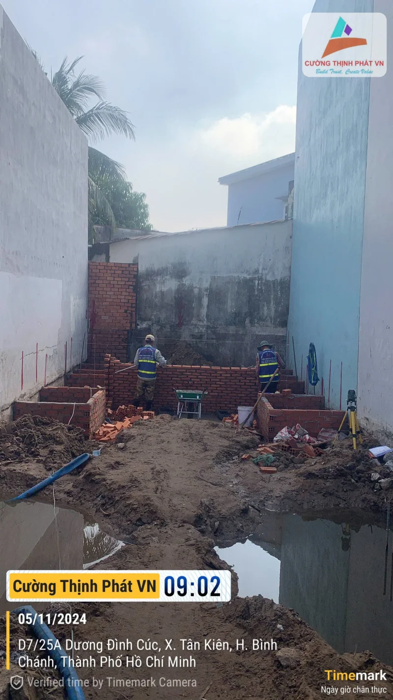 Ép cọc móng công trình nhà phố tại Bình Chánh Tp Hồ Chí Minh