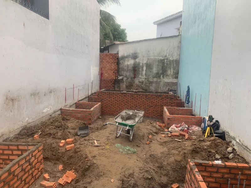 Ép cọc móng công trình nhà phố tại Bình Chánh Tp Hồ Chí Minh
