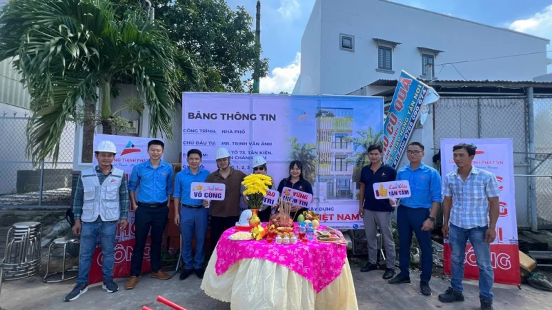 Khởi công xây dựng nhà phố tại Bình Chánh Tp Hồ Chí Minh