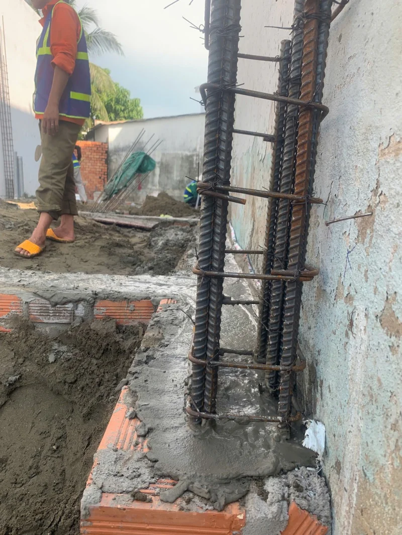 Ép cọc móng công trình nhà phố tại Bình Chánh Tp Hồ Chí Minh
