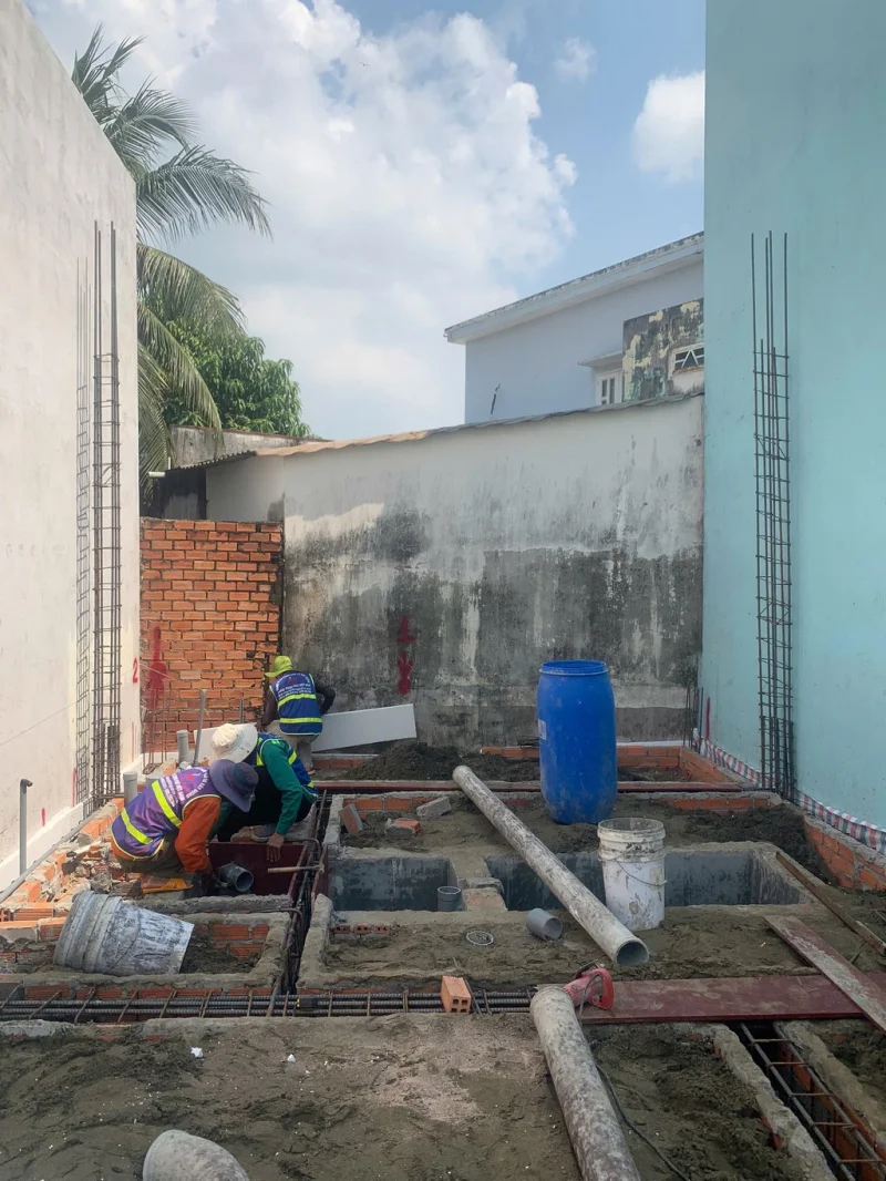 Ép cọc móng công trình nhà phố tại Bình Chánh Tp Hồ Chí Minh