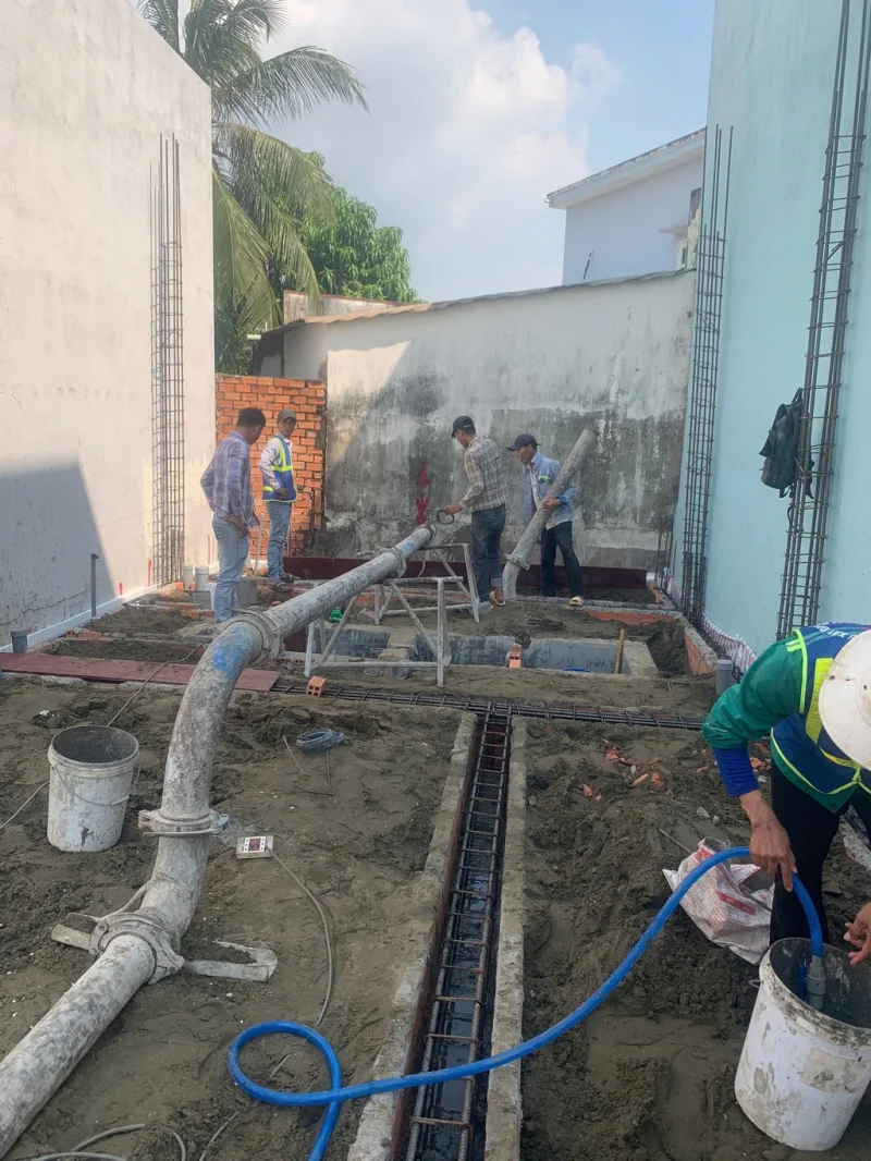 Ép cọc móng công trình nhà phố tại Bình Chánh Tp Hồ Chí Minh