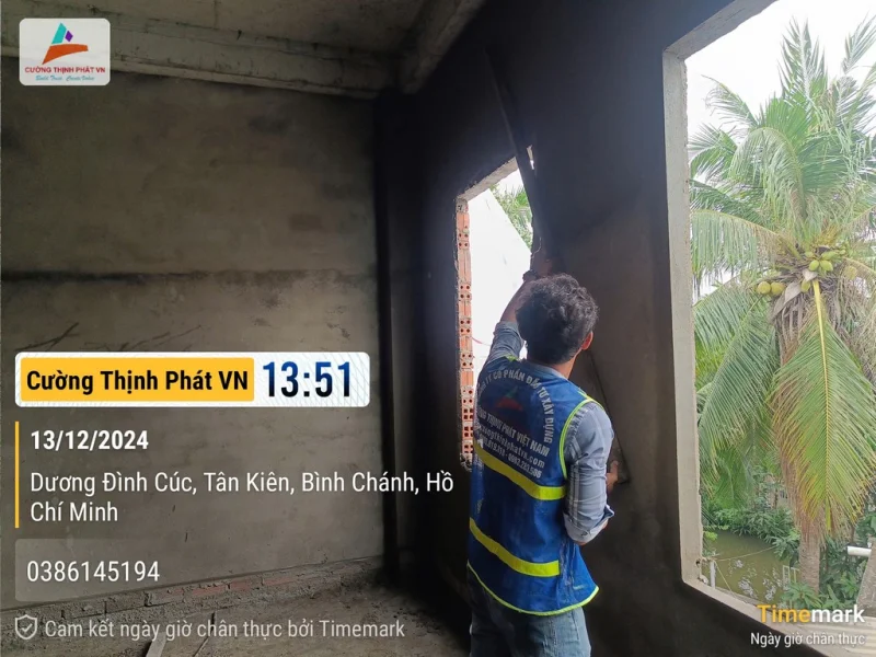 Tiến độ tháng 12/2024 thi công nhà phố tại Bình Chánh Tp Hồ Chí Minh