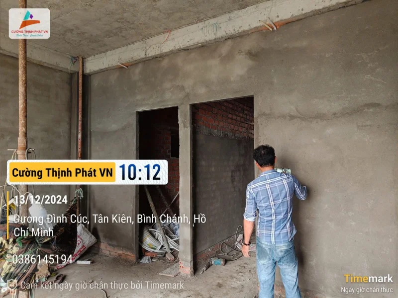 Tiến độ tháng 12/2024 thi công nhà phố tại Bình Chánh Tp Hồ Chí Minh