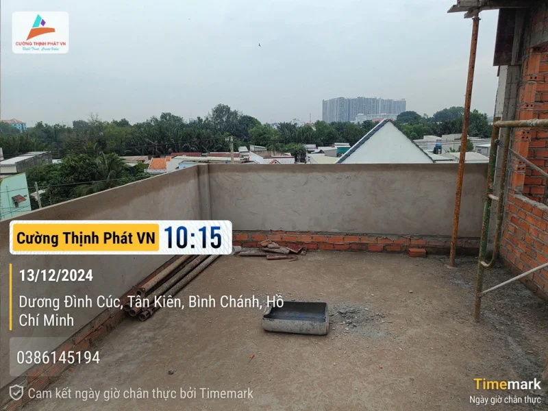 Tiến độ tháng 12/2024 thi công nhà phố tại Bình Chánh Tp Hồ Chí Minh