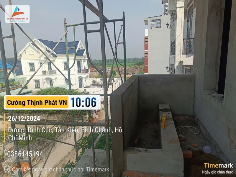 Tiến độ tháng 12/2024 thi công nhà phố tại Bình Chánh Tp Hồ Chí Minh