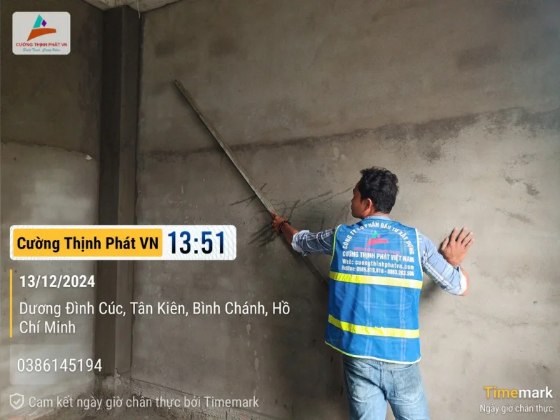 Tiến độ tháng 12/2024 thi công nhà phố tại Bình Chánh Tp Hồ Chí Minh