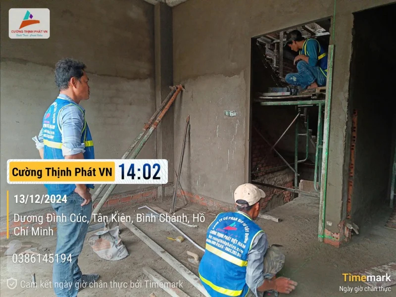 Tiến độ tháng 12/2024 thi công nhà phố tại Bình Chánh Tp Hồ Chí Minh