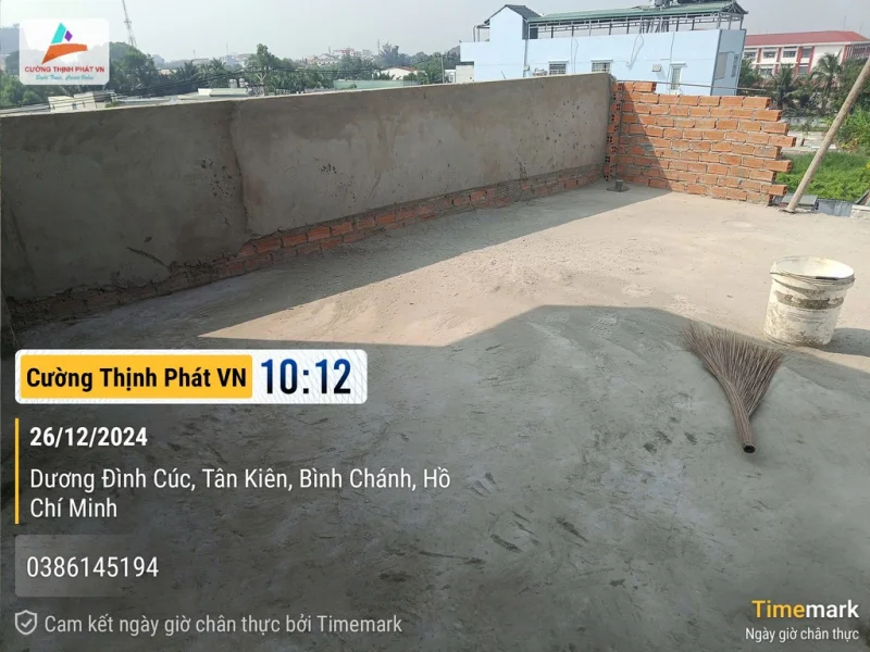 Tiến độ tháng 12/2024 thi công nhà phố tại Bình Chánh Tp Hồ Chí Minh