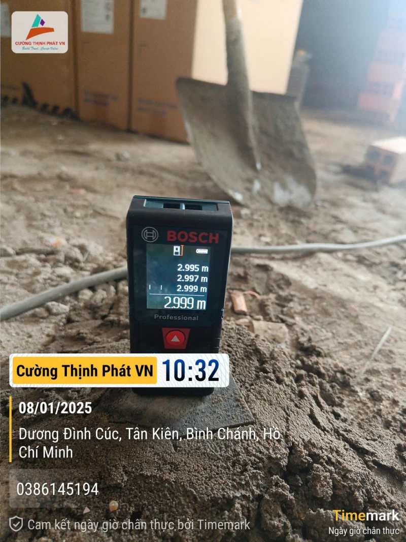 Tiến độ tháng 1/2025 thi công nhà phố tại Bình Chánh Tp Hồ Chí Minh