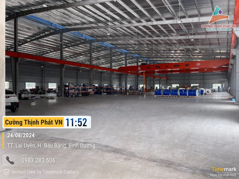 Đo đạc thi công nhà xưởng Kinsco Bàu Bàng Bình Dương