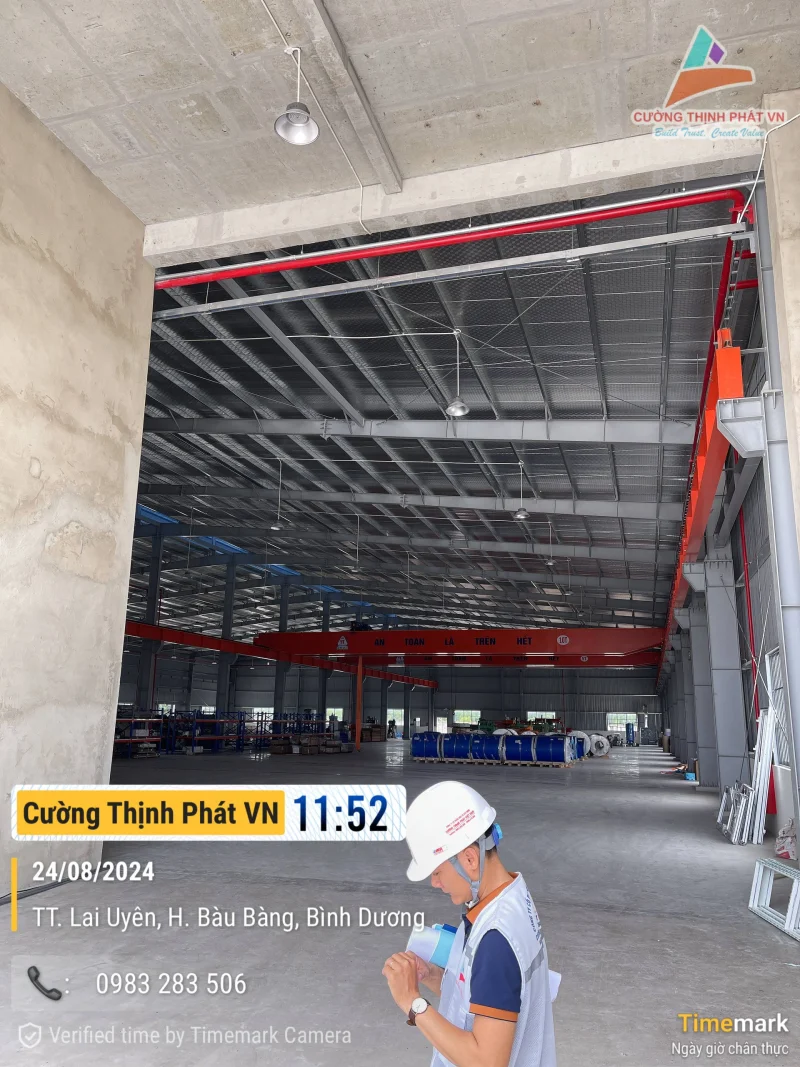 Đo đạc thi công nhà xưởng Kinsco Bàu Bàng Bình Dương